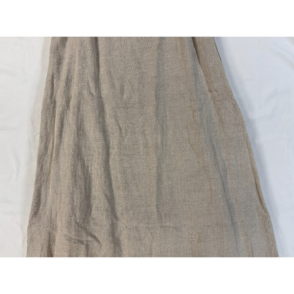 Los Angeles Atelier Cotton & Other Stories Linen Midi Dress Beige Boho Size 6 - Picture 3 of 14